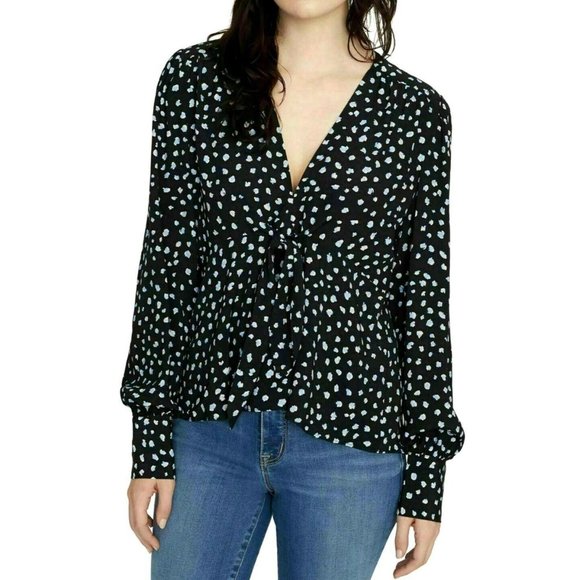 V Neck Long Sleeve Blouse - Picture 1 of 2